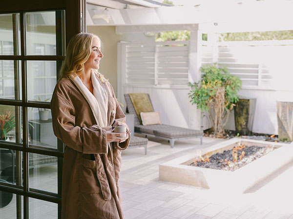 Lady Relaxing At The Spa